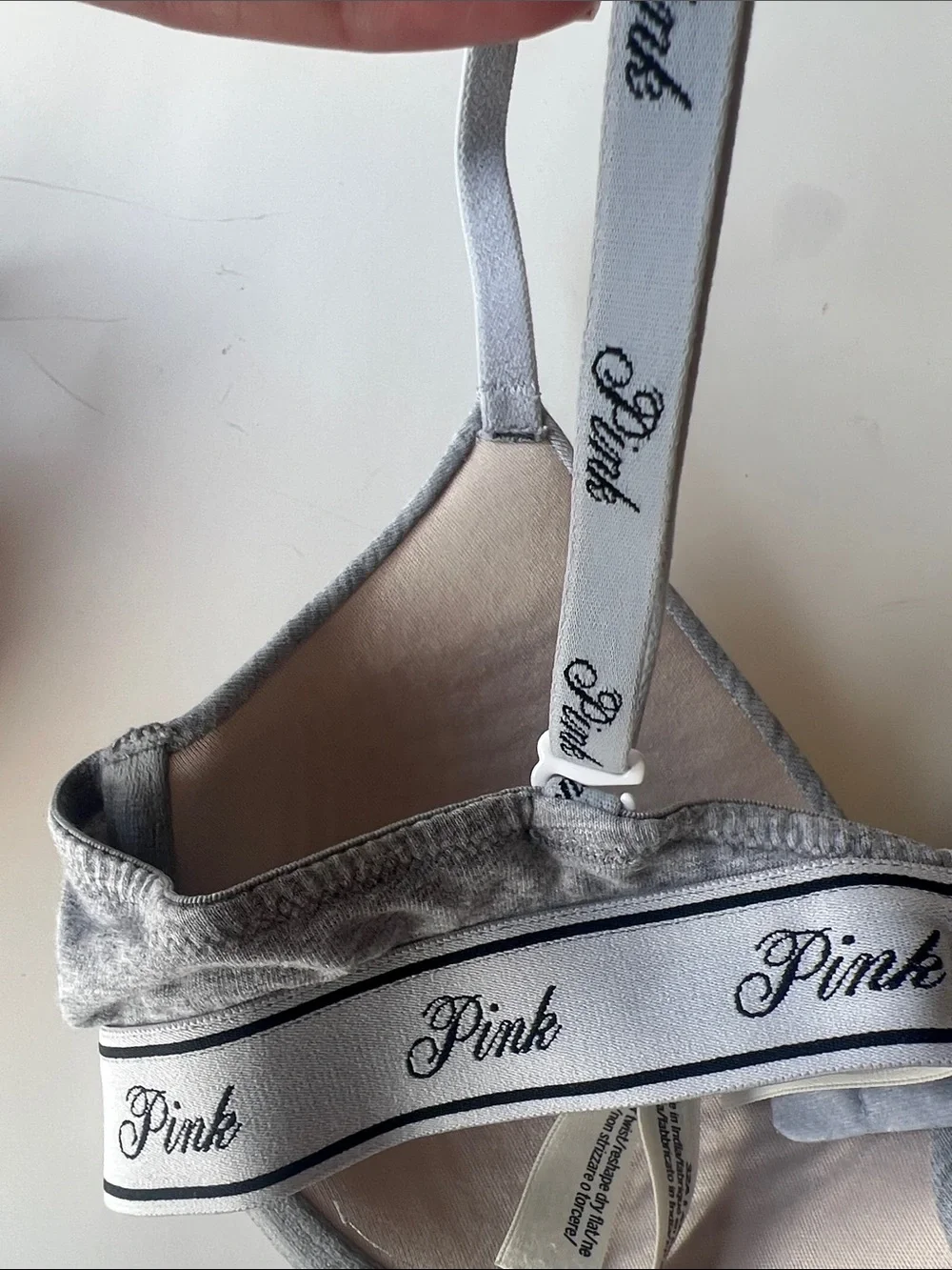 PINK Victoria's Secret Trio Bra Set - Nude, Heather Gray, Black